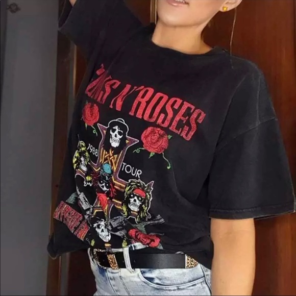 Guns N Roses Rock Band Tee Black Boho Gypsy - Picture 2 of 3